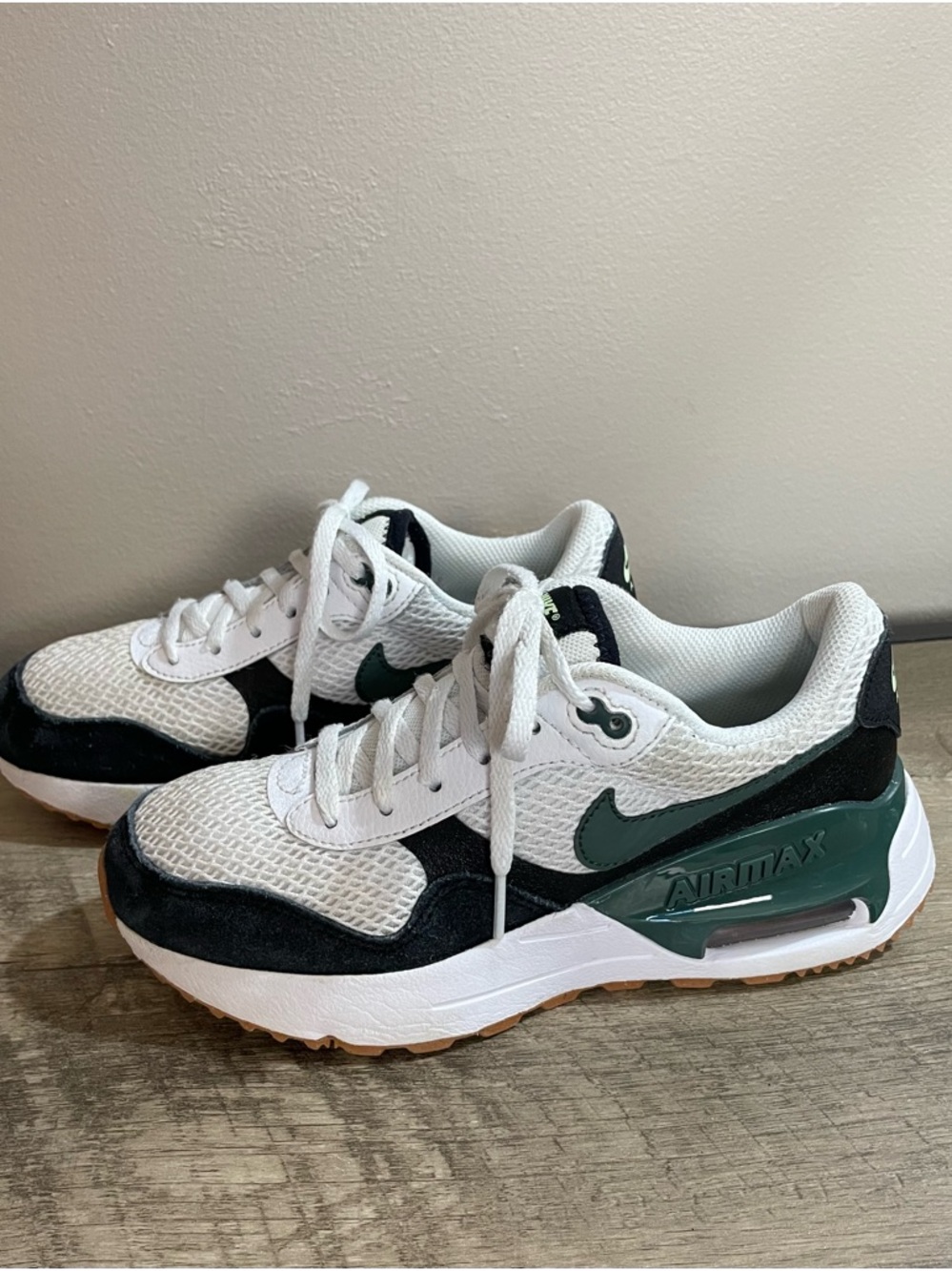 Nike Kids Air Max Sneakers White Black Green